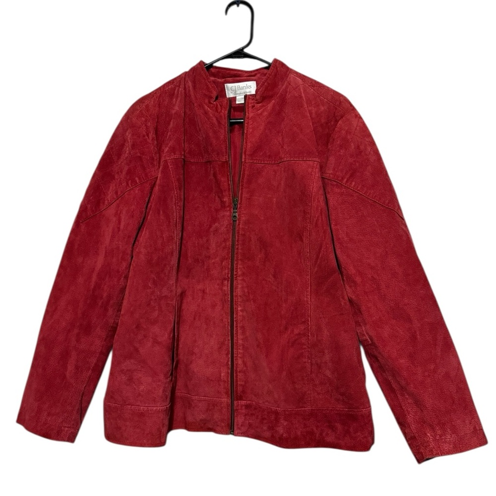 CH Banks Ed Genuine Pig Leather Suede Jacket Coat Women’s Plus Size 1X Fall Boho